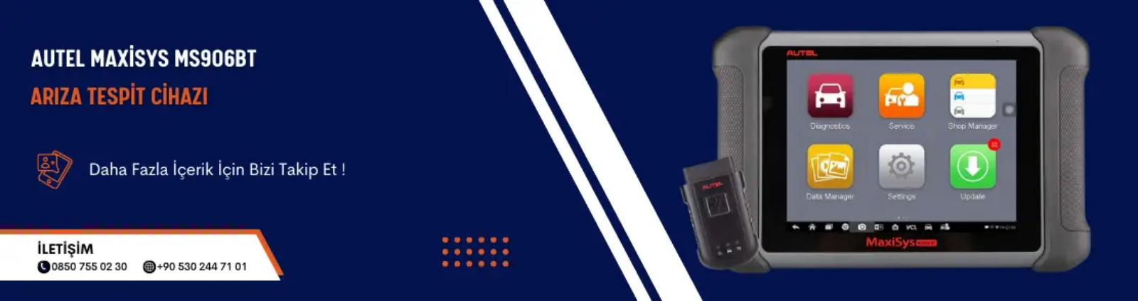 Autel MaxiSYS MS906BT Teşhis Cihazı Autel MaxiSYS MS906BT Teşhis Cihazı